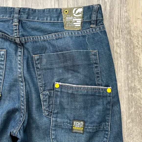 Vintage Y2K Ecko UNLTD Denim Jeans Size 34X32 - Picture 3 of 5